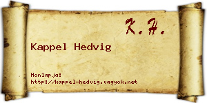 Kappel Hedvig névjegykártya